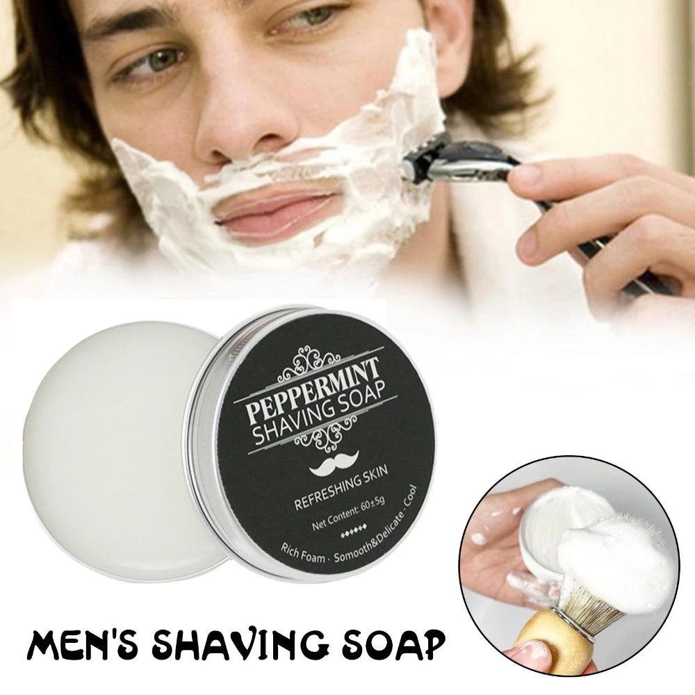 Hand Made Smooth Texture Men Beard Shaving Soap